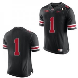 Men's NCAA Ohio State Buckeyes Only Number #1 College Stitched 2015 Patch Authentic Nike Black Football Jersey CZ20K17VC